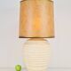 Vintage Organic Ribbed Plaster Table Lamp, 1970s
