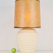 Lampe de table en plâtre ribbé vintage, années 1970