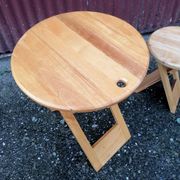 Lot table and folding stools Suzy by Adrian Reed.