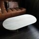 Vintage coffee table travertine marble Rochebobois 80s