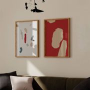 Pair of giclee prints, abstract wall art set of two, A3