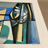 Lithographie signée "Albert Ferenz" Design 1950.