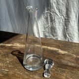 Conical glass carafe with stopper H32.5