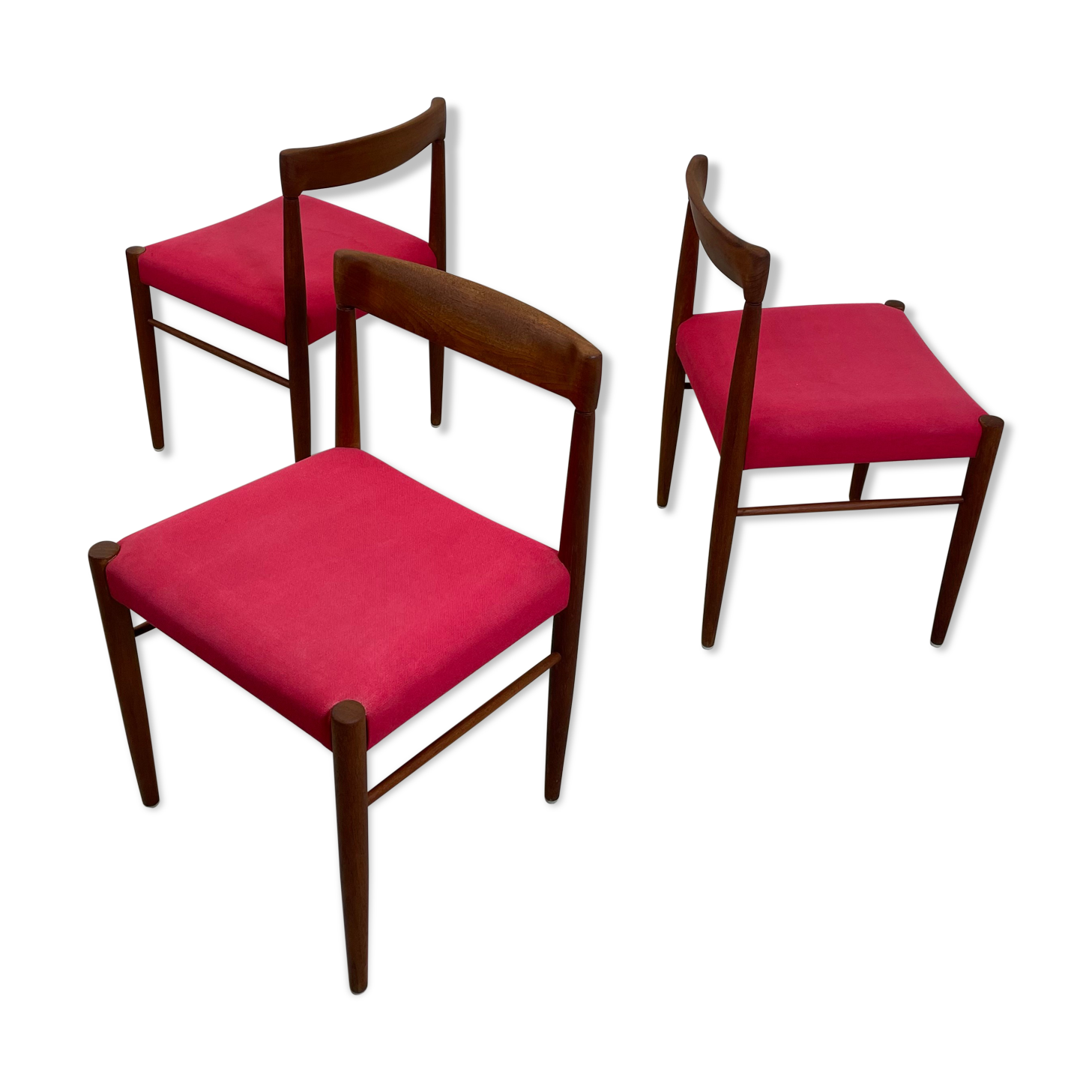 3 teak dining chairs by H. W. Klein for Bramin, 1960s