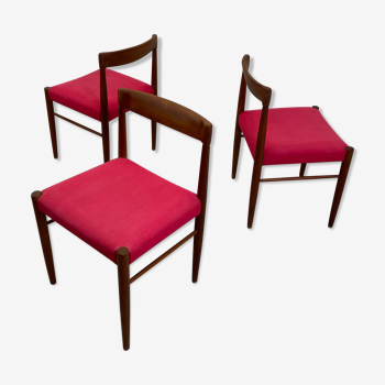 3 teak dining chairs by H. W. Klein for Bramin, 1960s