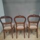 3 chaises Napoléon III  en acajou