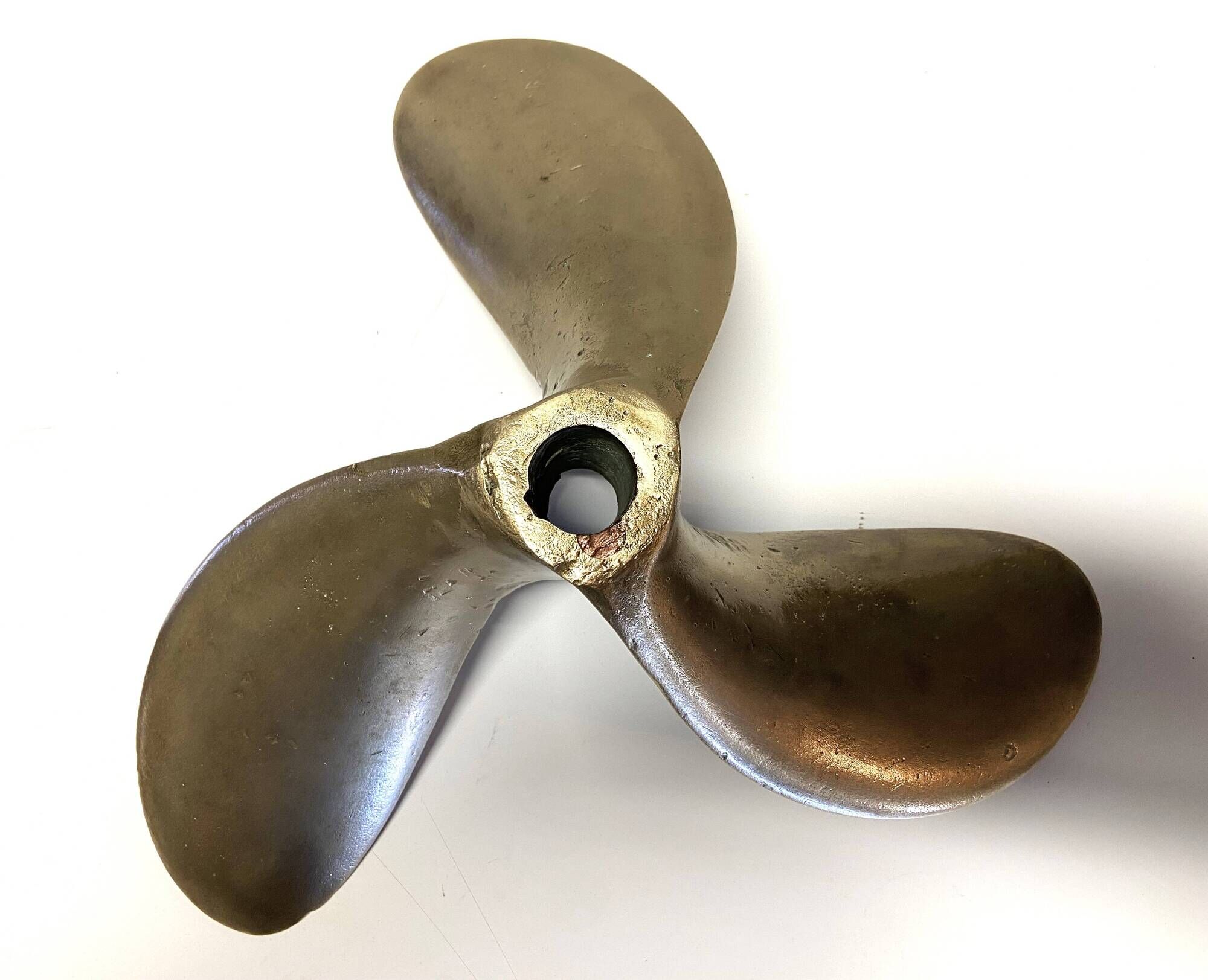 Antique Marine Three-Blade Boat Propeller Solid Bronze Early 1900s