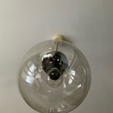 Space Age globe pendant lamp in smoked glass from the 70s