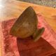 Speckled stoneware bowl on a stand