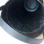 Copper umbrella stand with handle, vintage from the 1970s