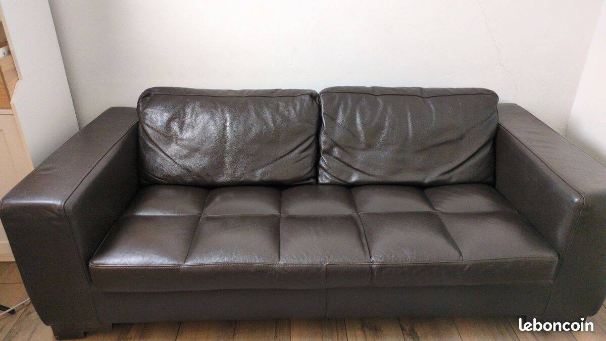 3-seater sofa Cierre Imbottiti – High-quality leather – Very good condition