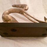 Abstract Bronze Sculpture Mid 20th Century Modernist/WOMAN WITH DOVE