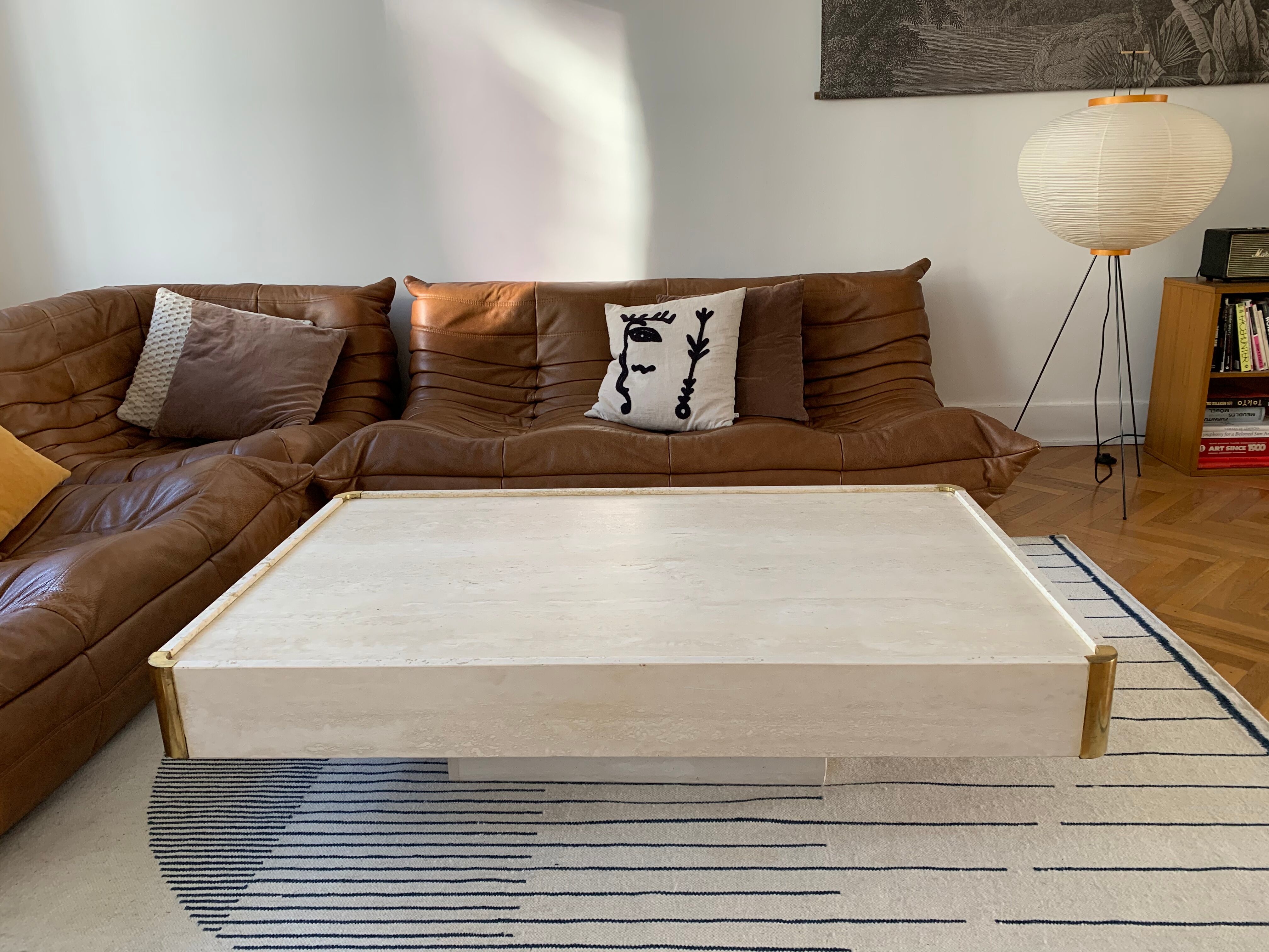 Travertine coffee table Mario Sabot