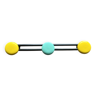 Sputnik Style Wooden Coat Rack - Vintage Design - Colorful Unique Retro Wall Hanger