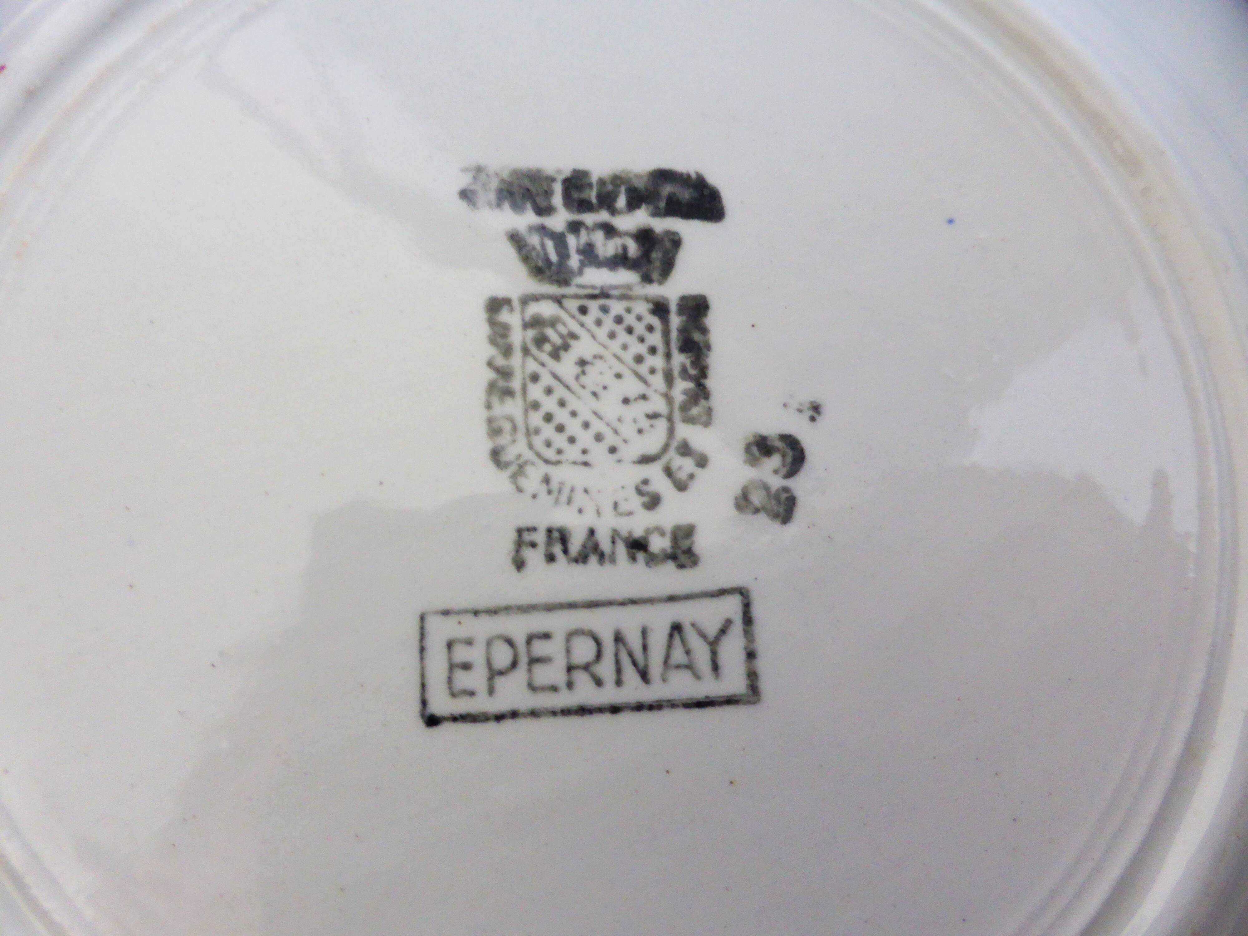 6 dessert plates of Digoin Sarreguemines model Epernay 210714