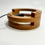 Vintage design wall light in pine and plexiglass, 1970s