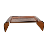 Vintage plexiglass top smoky color.