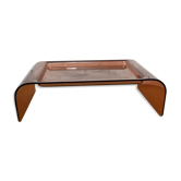 Plateau plexiglas vintage couleur fumé