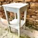 Antique patinated wooden side table