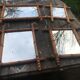 Lot of 4 antique mirrors with bamboo encadrment