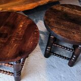 Paire de tables d'extrémité attribuées à Charles Dudouyt 1940
