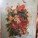 Tableau huile sur panneau bouquet début XXeme.