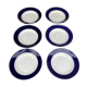 6 assiettes creuses en porcelaine
