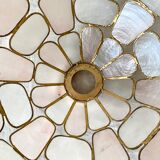 Abat jour to hang in mother-of-pearl and brass