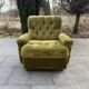 Fauteuil Velours vert année 70