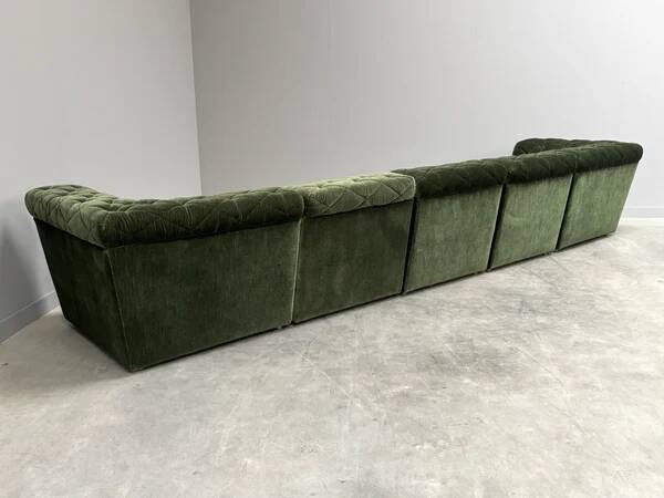 Modular corduroy lounge sofa by Laauser, 1970s