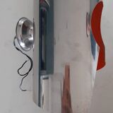 Paire appliques Space Age laiton et orange