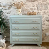 Compass feet chest of drawers