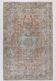 Tapis Persan Ancien – Fait Main Vintage à Médaillon, Tons Bleu et Brique