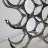 Aluminum wine rack shelf bottle rack for 9 bottles