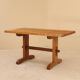 Table in solid elm, France, 1980s