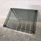 Vintage metal and glass side table