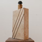 Lampe de table en travertin