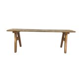 Ancien banc d'école en bois années 50