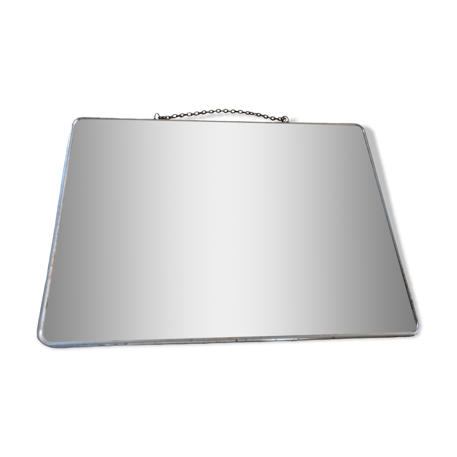 Old rectangular barber wall mirror, 39x29 cm