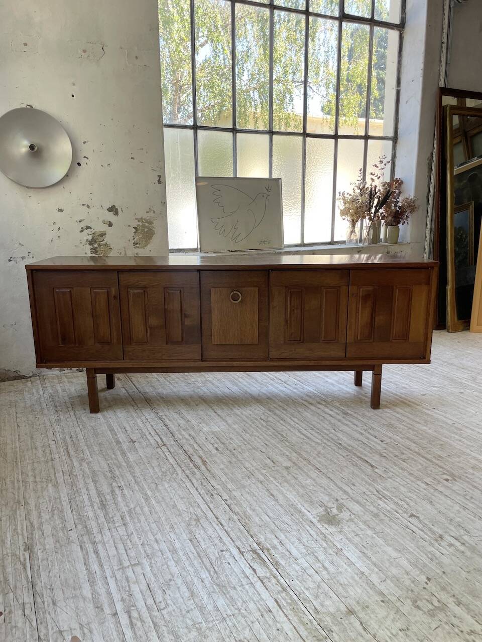 1950s modernist oak sideboard