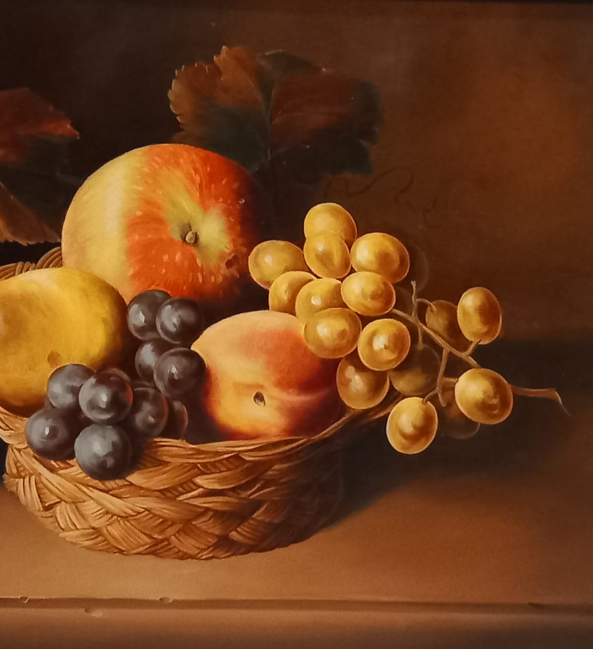 Still life oil on panel signed