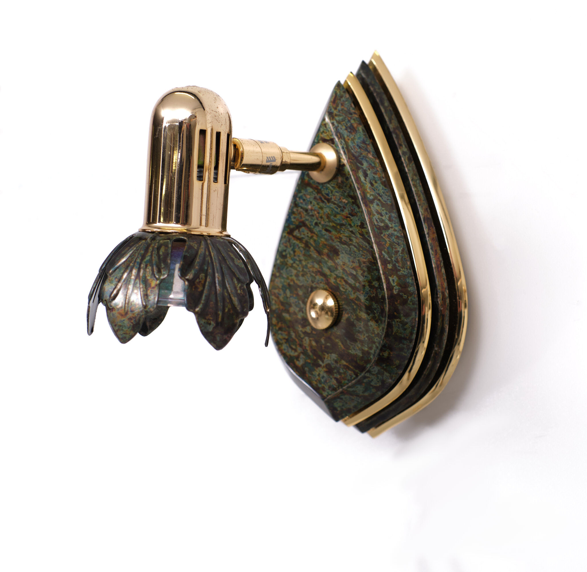 Set post modern diamond shape wall lamps, 1980s, spain