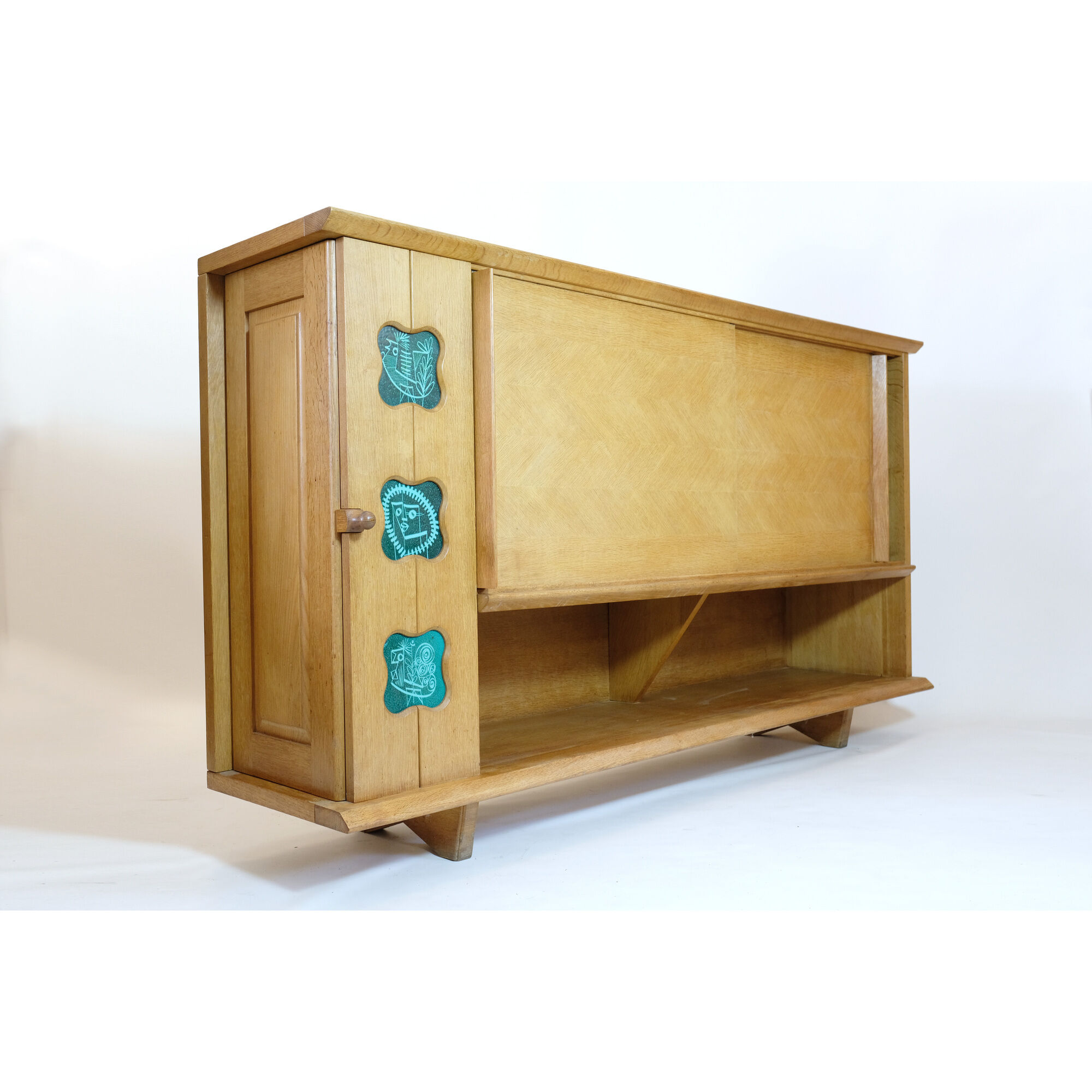 Robert Guillerme & Jacques Chambron, sideboard en chêne, Votre Maison, 1960-1970.
