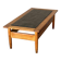 Vintage 1960s oak coffee table with slate top