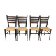 4 danish chairs wood and strings