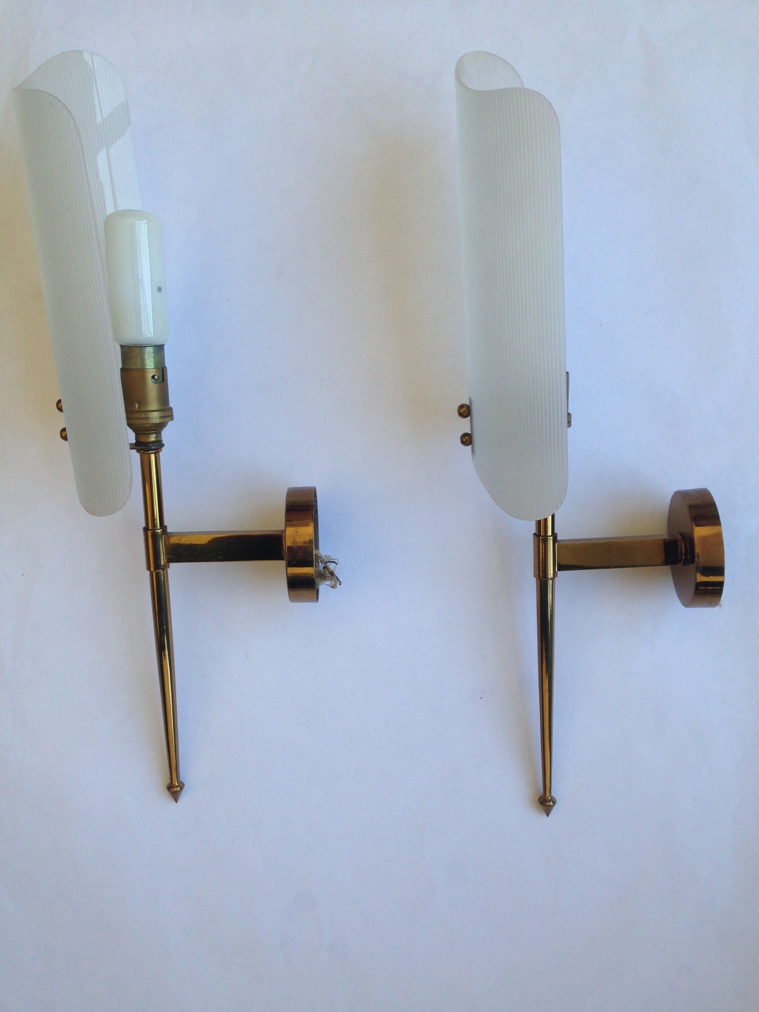 Pair of XXL wall lights Maison Arlus 1950