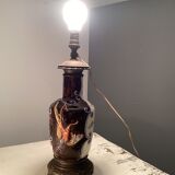 Old animal barbotine lamp base