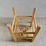 Light wood stool and mulched seat