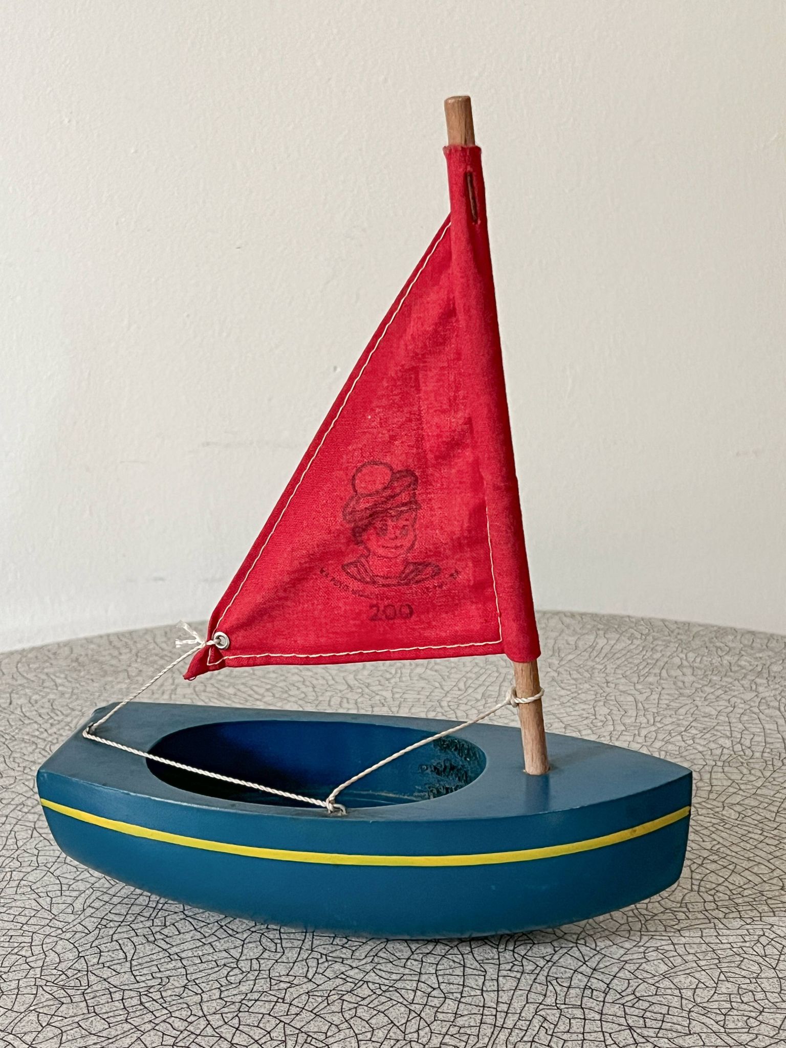 Tirot 200 French brand vintage toy pond sailboat