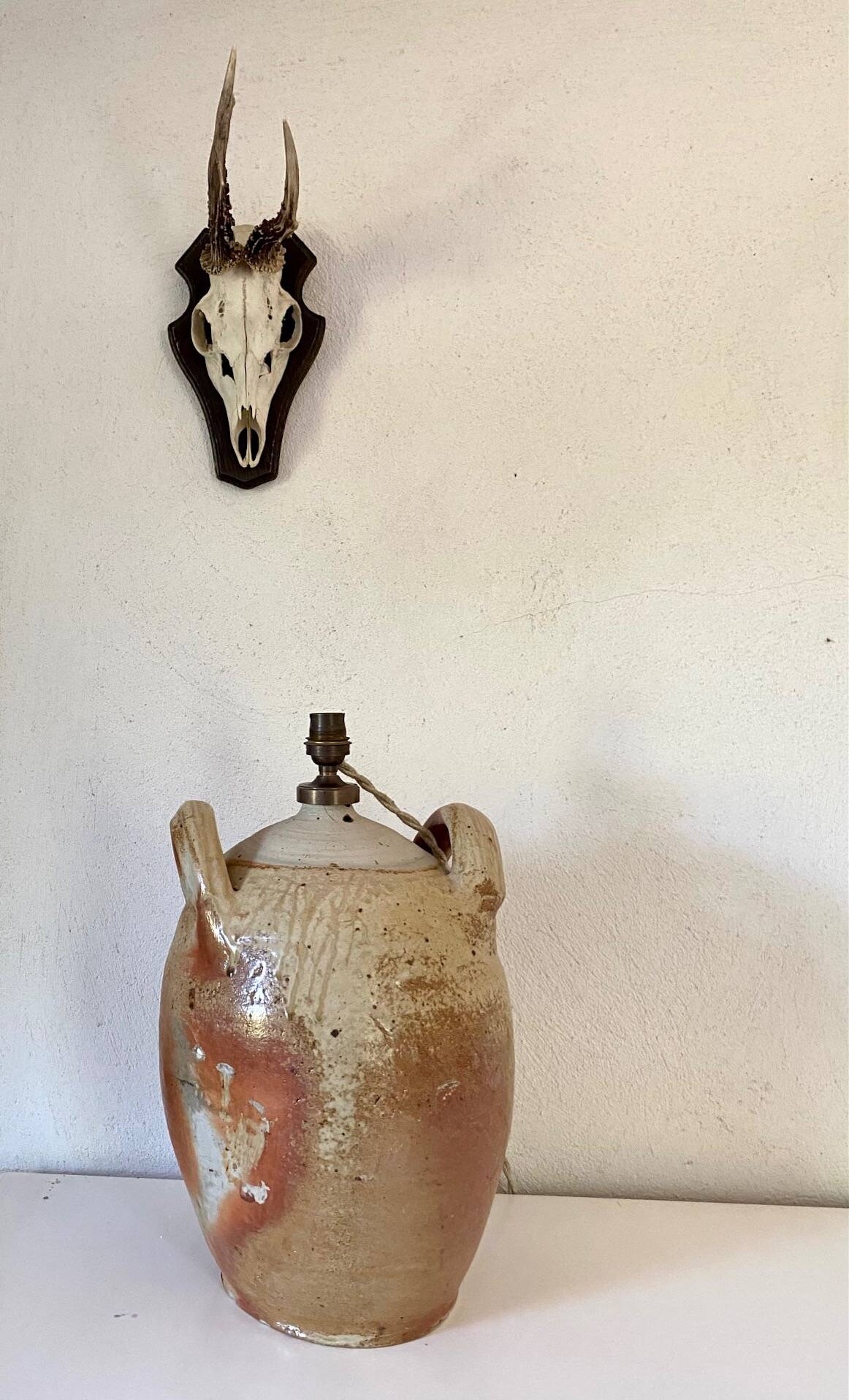 Jar lamp base, 2m fabric cable